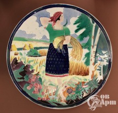 Декоративная тарелка "Сенокос"